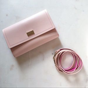 Pink Kate Spade Crossbody Wallet